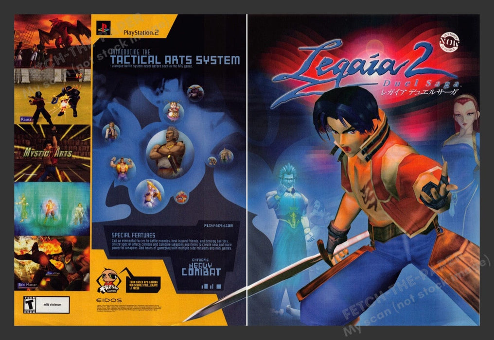 2002 Legaia 2: Duel Saga Video Game Print Advertisement (2 pgs) Fetch the Paper!