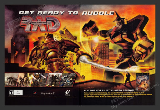 2002 RAD Robot Alchemic Drive Video Game Print Advertisement (2 pgs) Fetch the Paper!