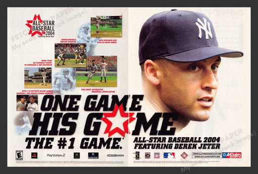 2003 All-Star Baseball 2004 Derek Jeter Video Game Print Advertisement (2 pgs)