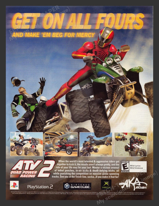 2003 ATV 2: Quad Power Racing Video Game Print Advertisement