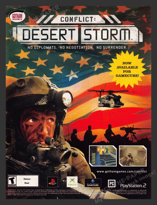 2003 Conflict: Desert Storm GameCube Video Game Print Advertisement