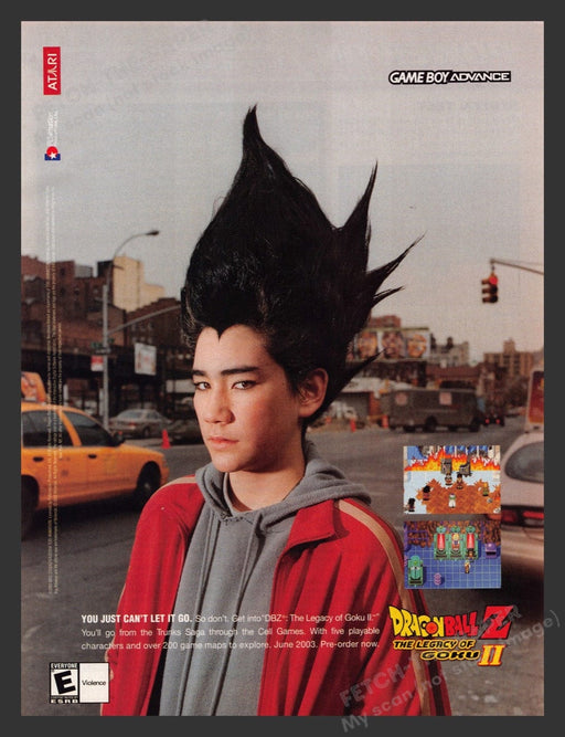 2003 Dragon Ball Z: The Legacy of Goku II Black Video Game Print Advertisement