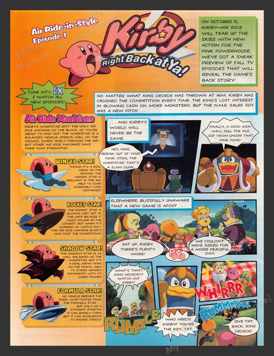 2003 Kirby Air Ride-in-style Episode 1 Comic Video Game Print Advertisement