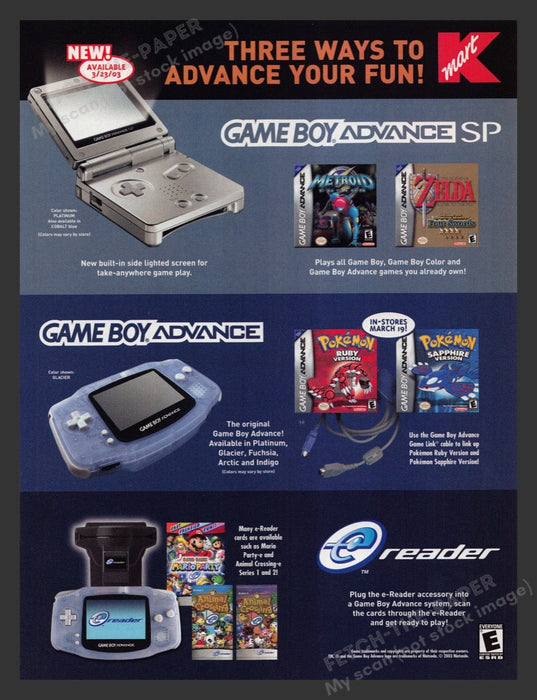2003 Kmart Game Boy Advance Zelda Pokemon etc Video Game Print Advertisement