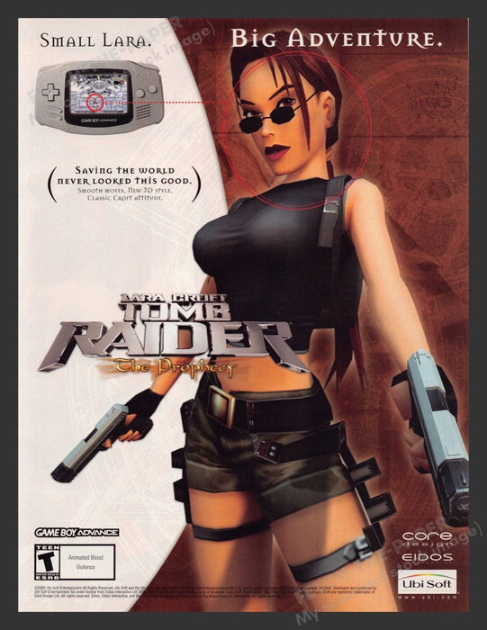 2003 Lara Croft Tomb Raider: The Prophecy Video Game Print Ad
