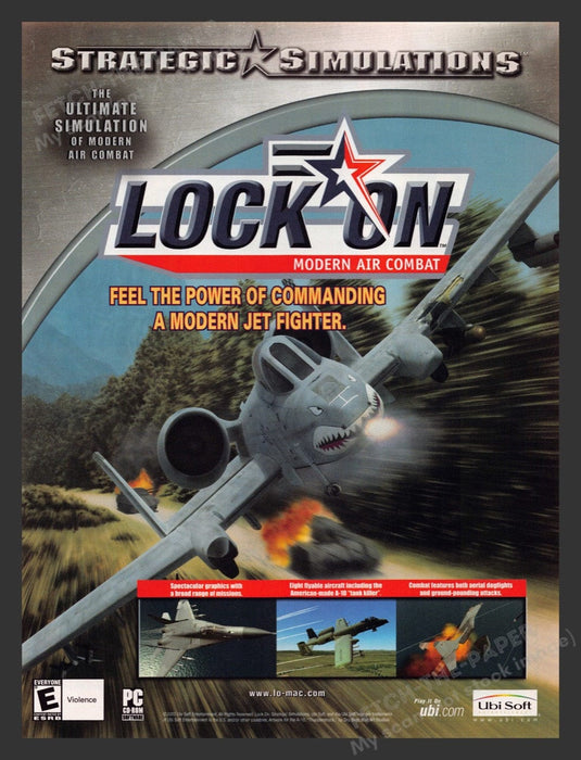 2003 Lock On Modern Air Combat Video Game Print Advertisement