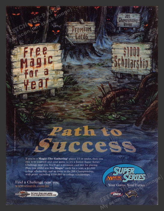 2003 Magic the Gathering Super Series Path to Success Video Game Print Ad