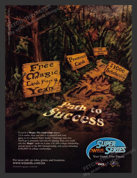 2003 Magic the Gathering Super Series Wooden Path Video Game Print Advertisement