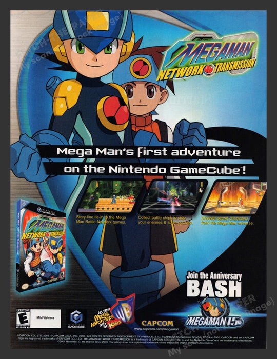 2003 Megaman: Network Transmission Video Game Print Advertisement