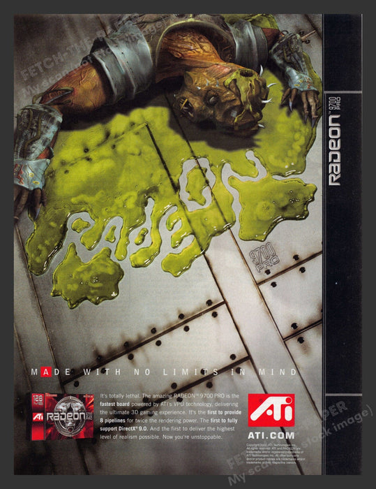 2003 Radeon 9700 Pro Video Game Print Advertisement
