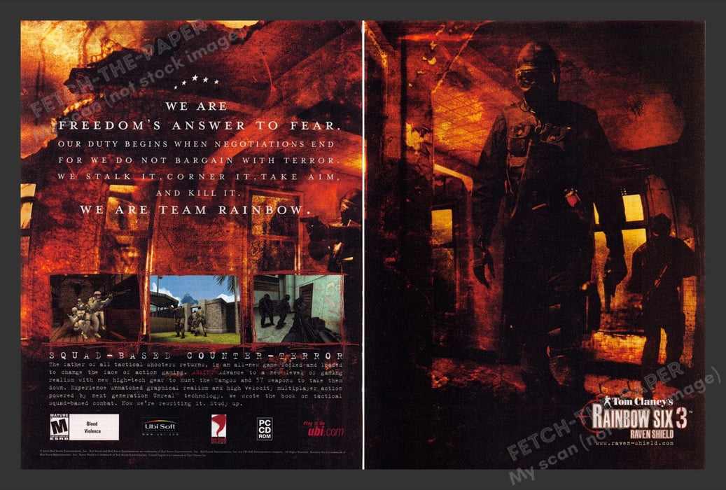 2003 Rainbow Six 3: Raven Shield Video Game Print Advertisement (2 pgs)