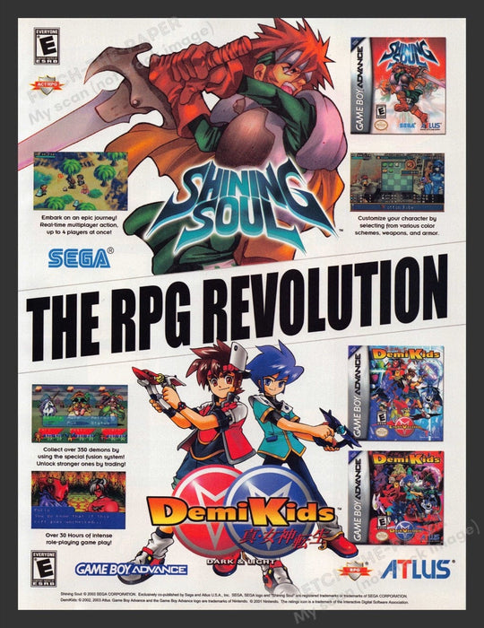 2003 Shining Soul & DemiKids Promo Video Game Print Advertisement