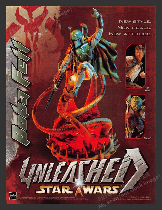 2003 Star Wars Unleashed Boba Fett Video Game Print Advertisement
