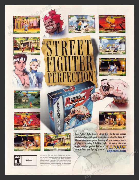 2003 Street Fighter Alpha Video Game Print Advertisement