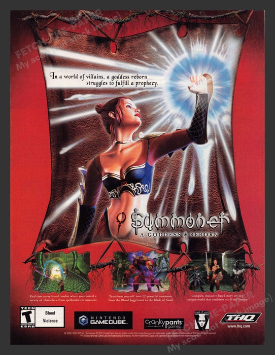 2003 Summoner: A Goddess Reborn Video Game Print Advertisement