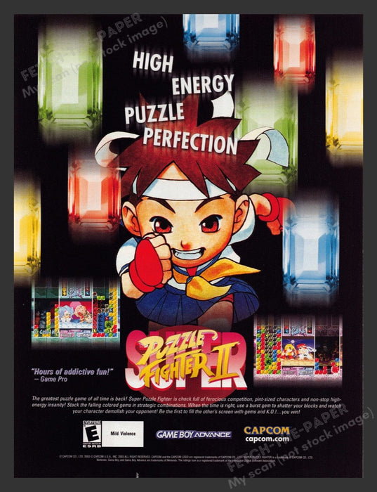 2003 Super Puzzle Fighter II Video Game Print Advertisement