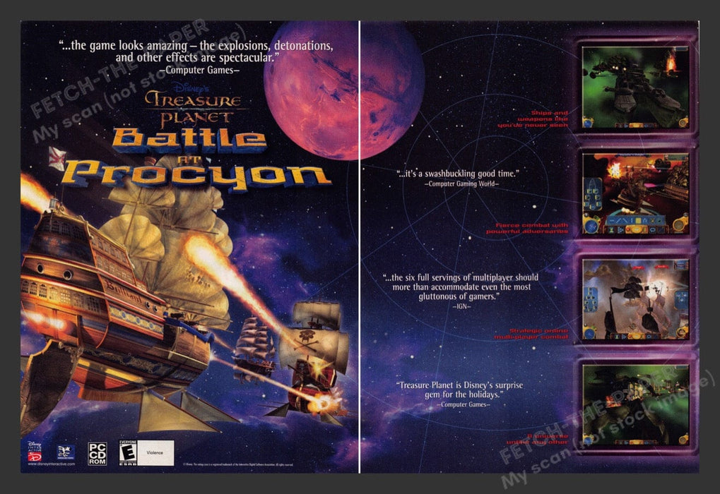 2003 Treasure Planet: Battle at Procyon Video Game Print Ad (2 pgs)