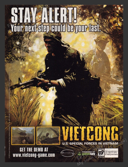 2003 Vietcong: U.S. Special Forces in Vietnam Stay Alert! Video Game Print Ad