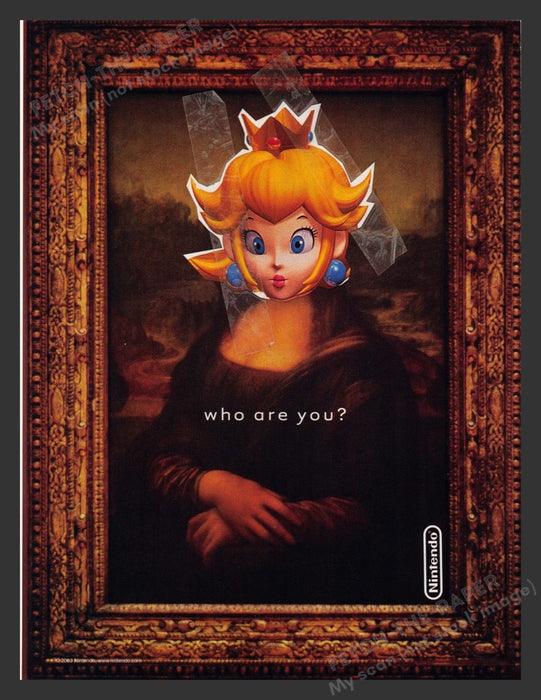 2003 "Who Are You?" Nintendo Princess Peach Video Game Print Advertisement