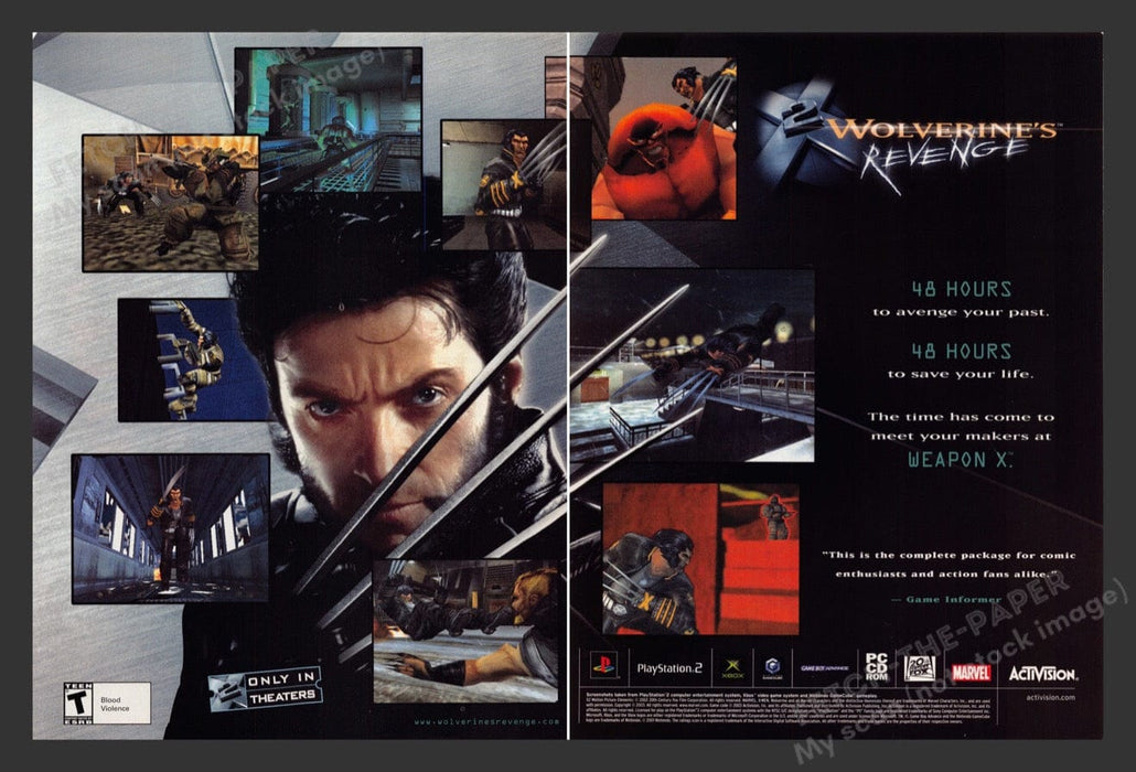 2003 Wolverine's Revenge Video Game Print Advertisement (2 pgs)