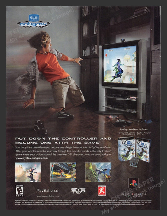 2005 Eye Toy AntiGrav "Become one with the game!" Video Game Print Advertisement