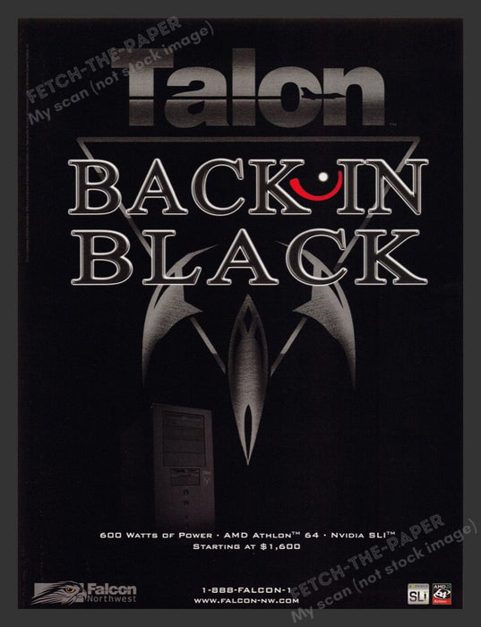 2005 Falcon Back in Black Computer Video Game Print Advertisement
