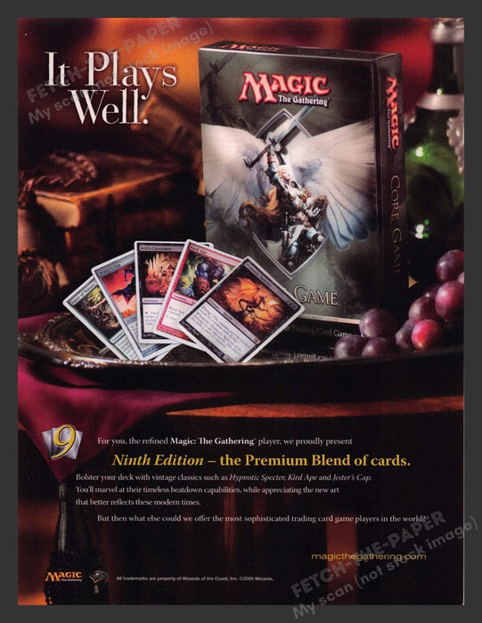 2005 Magic the Gathering Ninth Edition Card Game Print Advertisement
