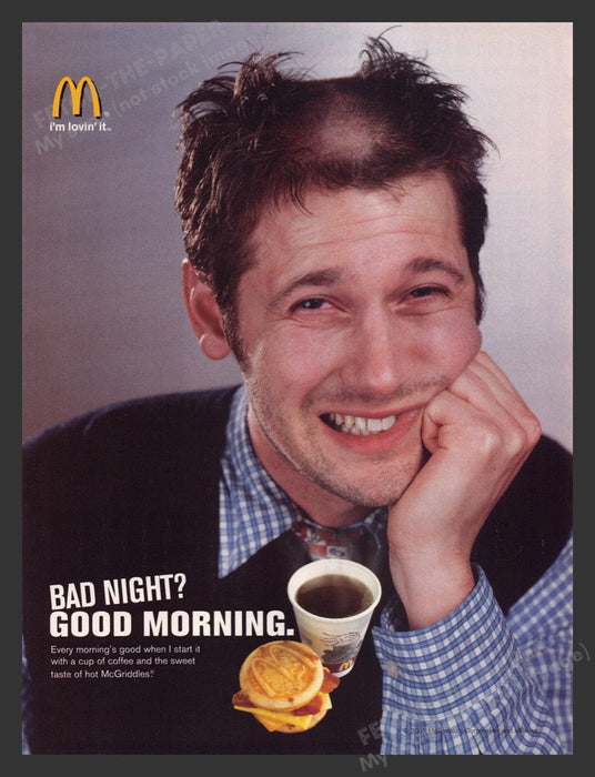 2005 McDonald's "Bad Night?" New McGriddles Print Advertisement