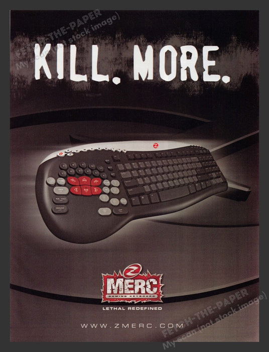 2006 Z Merc Gaming Keyboard Promo Video Game Print Advertisement