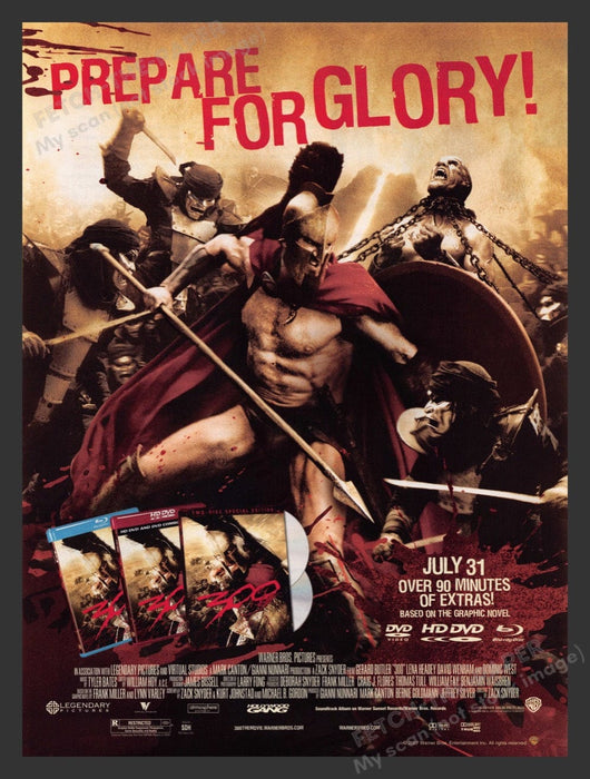 2007 300 Movie Release "Prepare for glory!" Print Advertisement Ad