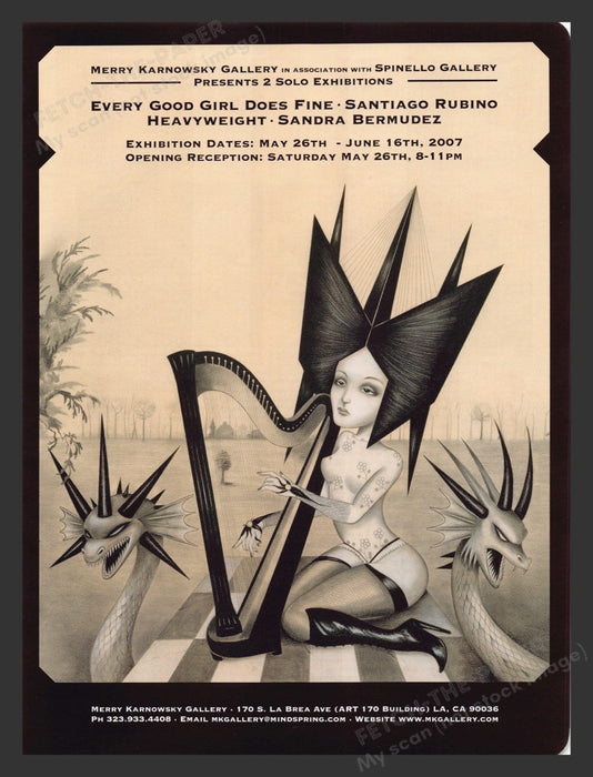 2007 Santiago Rubino & Sandra Bermudez Gallery NYC Art Show Print Advertisement.