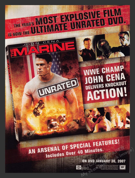2007 The Marine DVD Release John Cena Print Advertisement Ad