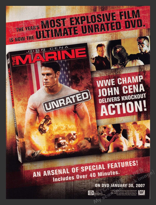 2007 The Marine DVD Release John Cena Print Advertisement Ad