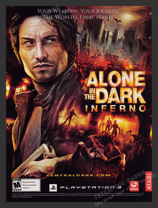 2008 Alone in the Dark: Inferno Video Game Print Advertisement