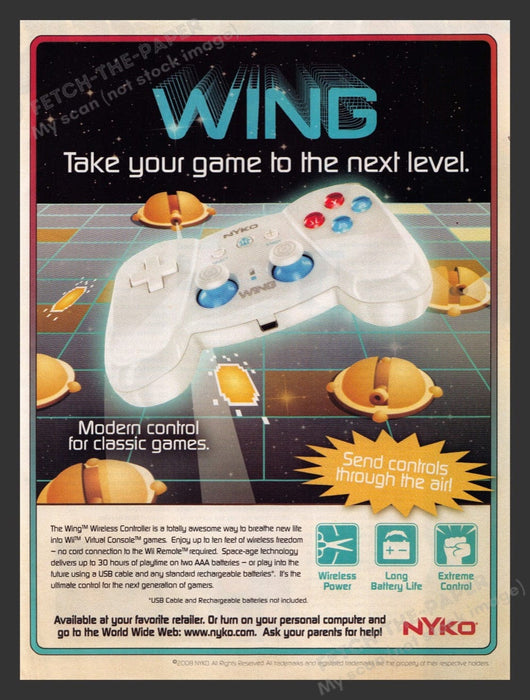 2008 Nyko Wing Controller for Classic Video Game Print Advertisement