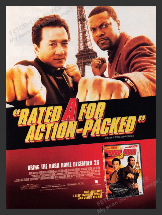 2008 Rush Hour 3 Jackie Chan & Chris Tucker Print Advertisement Ad