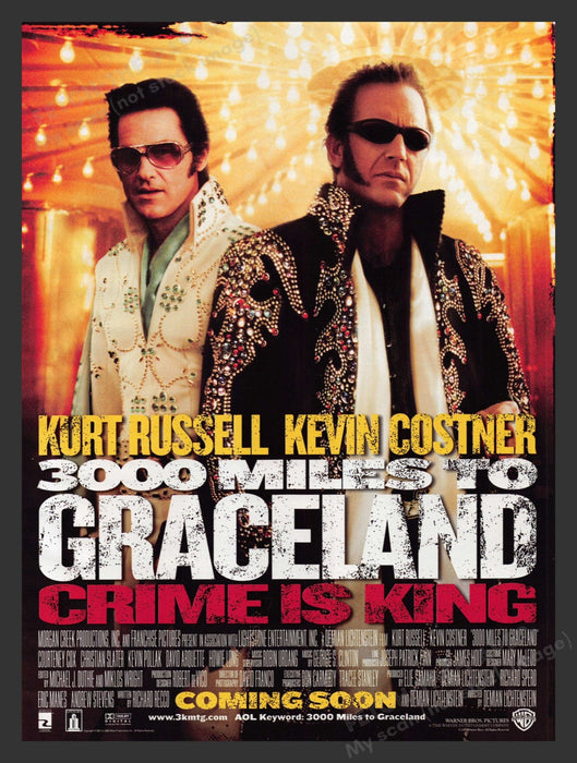 2001 3000 Miles to Graceland Movie Release Actors Print Advertisement Ad.