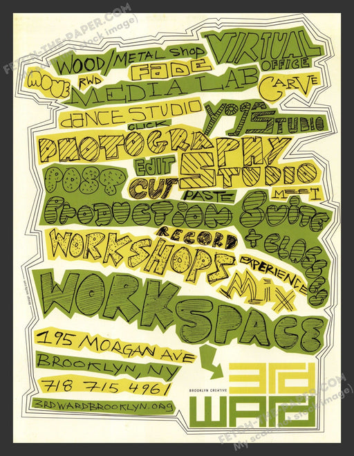 2006 3rd Ward Brooklyn Creative Art Center Print Advertisement Ad.