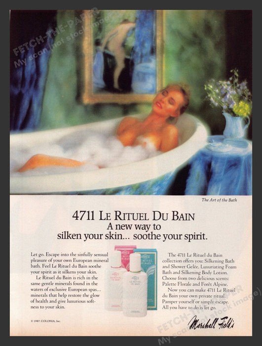 1987 4711 Le Rituel Du Bain Skin Care Print Advertisement Ad