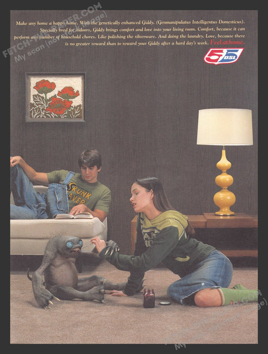 2003 55DSL Diesel Clothing Spin-off Giddy Print Advertisement.