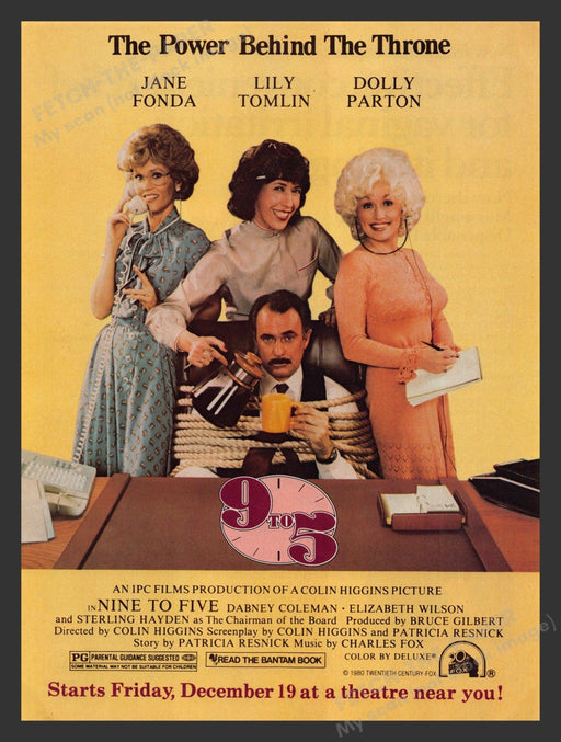 9 to 5 Movie Release Dolly Parton 1980s Print Advertisement 1980 Fetch the Paper!