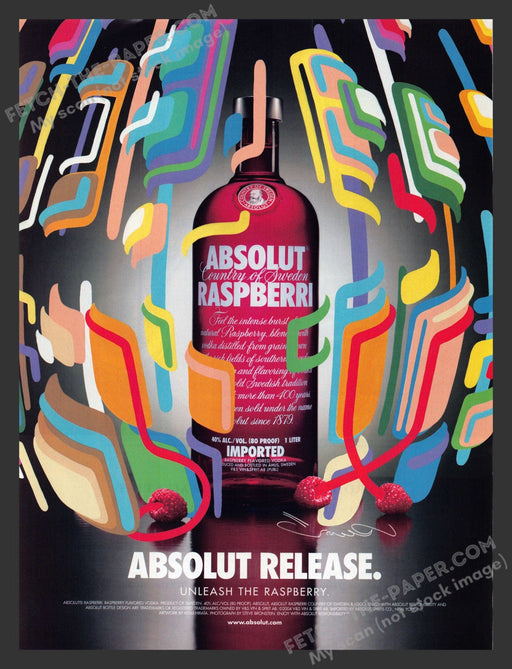 2005 Print Advertisement "Absolut Release" Kenji Hirata Artist Alcohol Ad.