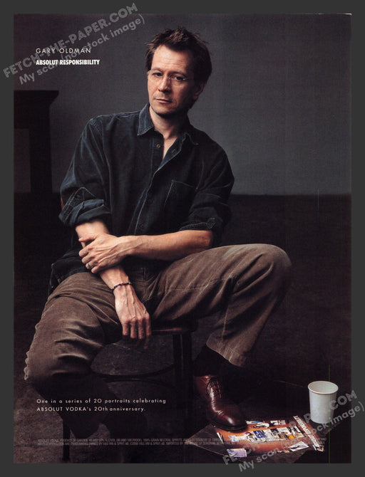 2000 Absolut Responsibility Gary Oldman Actor Alcohol Print Advertisement Ad.