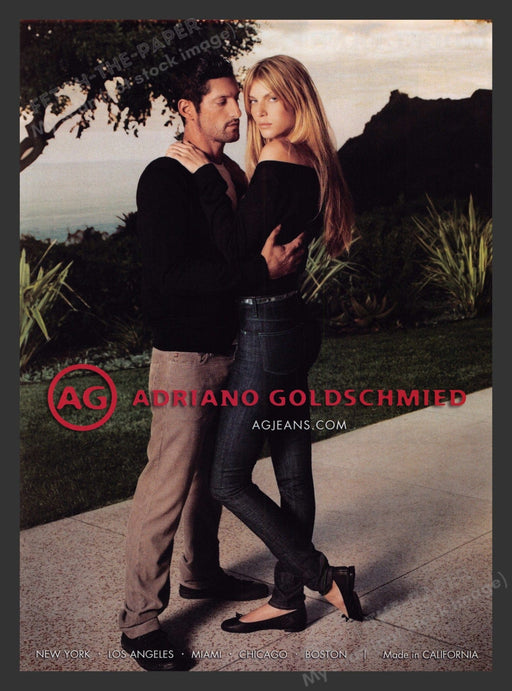 Adriano Goldschmied 2000s Print Advertisement Ad 2007 Jeans Clothing Fetch the Paper!