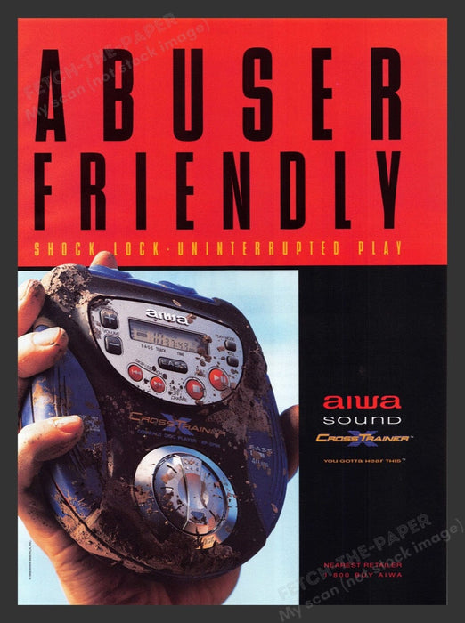 1999 Aiwa Sound Cross Trainer CD Player Print Advertisement Ad
