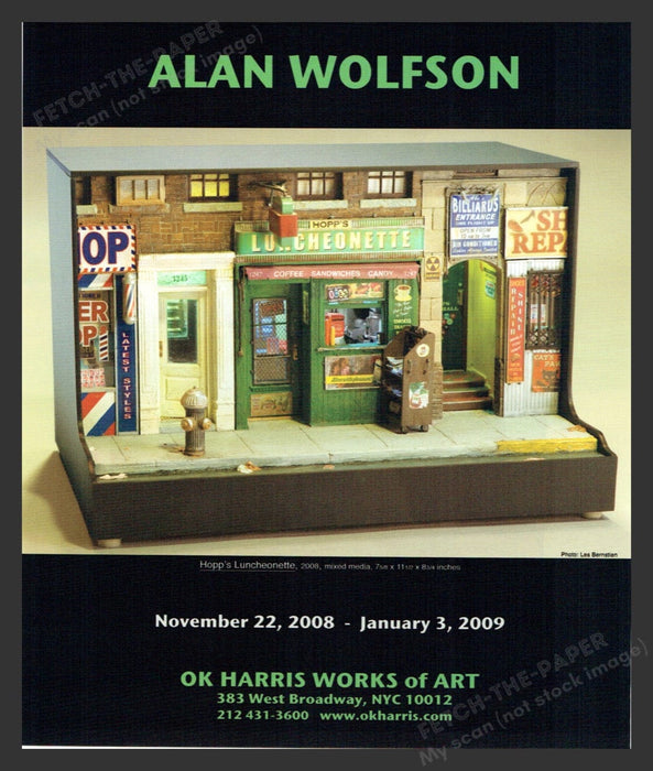 2008 Alan Wolfson NYC Art Gallery Show Print Advertisement Ad