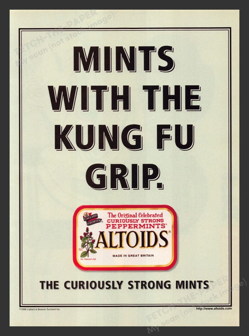 1999 Altoids "Mints with the Kung Fu Grip" Print Advertisement Ad
