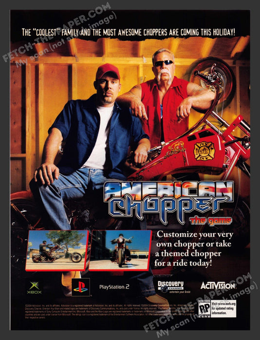 2005 Print Advertisement American Chopper Motorcyle T.V. Show Video Game Ad.