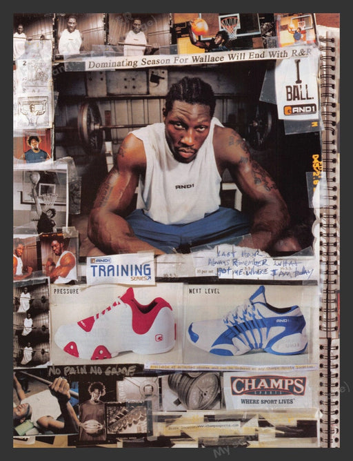 2004 ANDI Clothing Ben Wallace Basketball Player Print Advertisement Ad