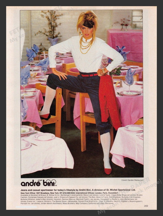 Andre Bini Clothing Pirate Model 1980s Print Advertisement 1981 Fetch the Paper!
